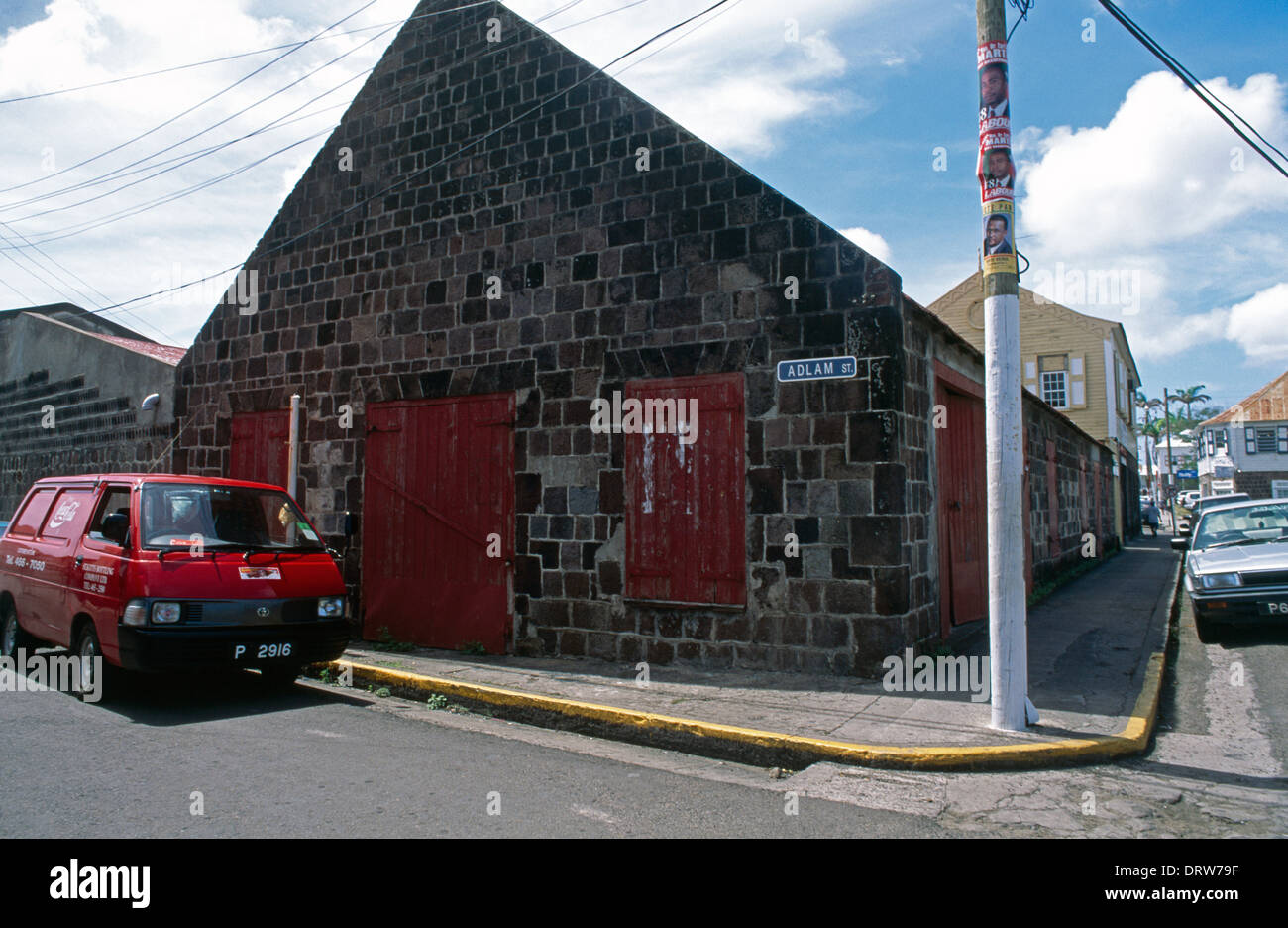 Basseterre St Kitts la subasta de esclavos de la plaza de la Independencia Foto de stock