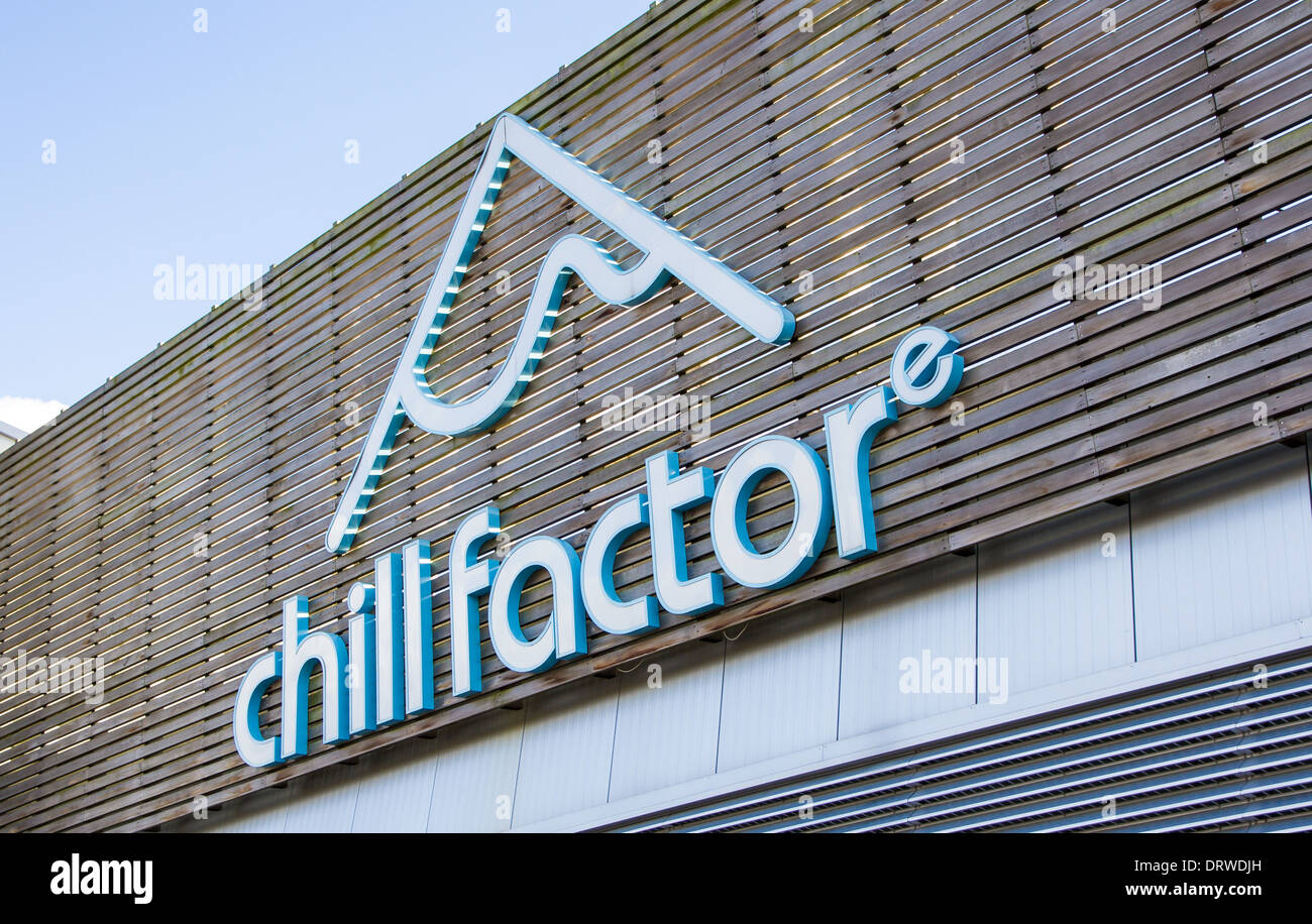 Chill Factor centro de esquí cubierto en Manchester. Foto de stock