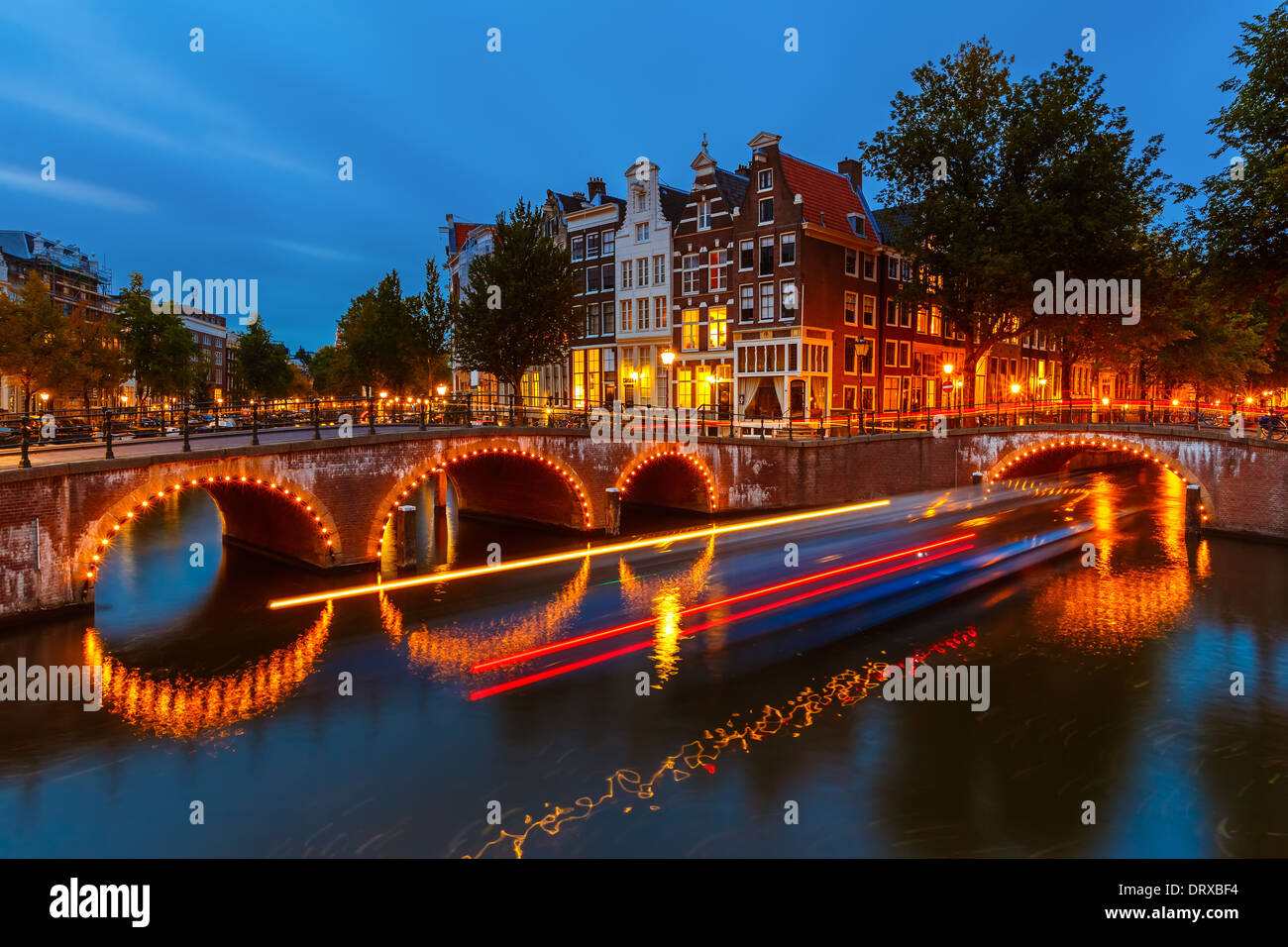 Canales de Amsterdam Foto de stock