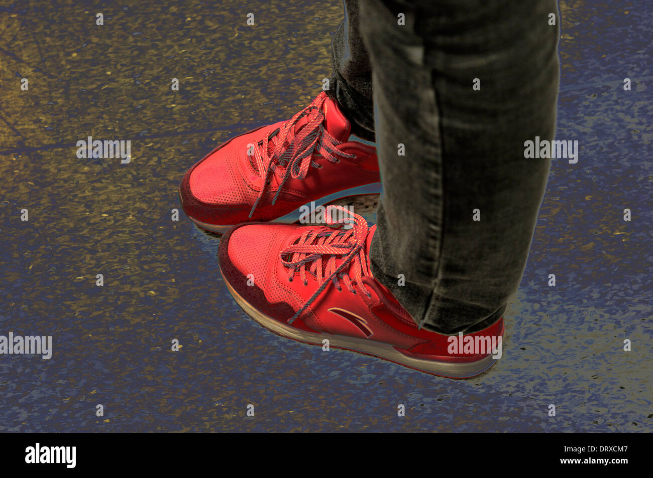 Zapatillas rojo Foto de stock