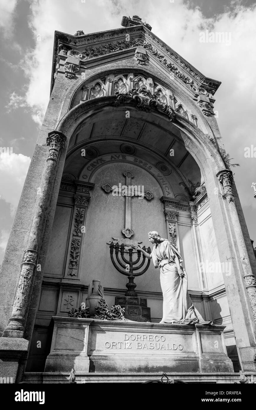 El Cementerio de La Recoleta. Foto de stock