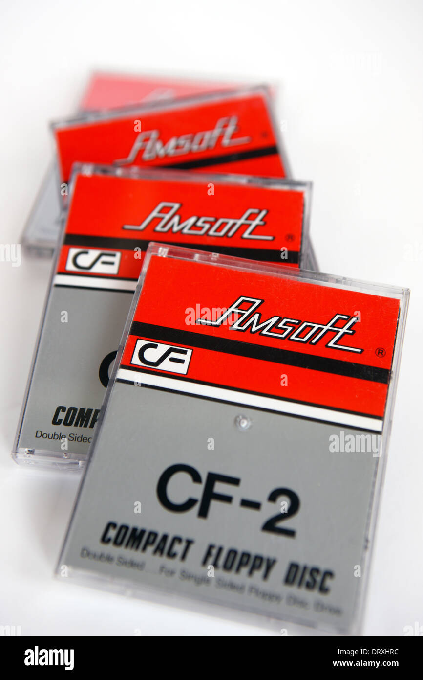 Disquetes de 3 pulgadas por Amsoft podría utilizarse en equipos Amstrad Foto de stock