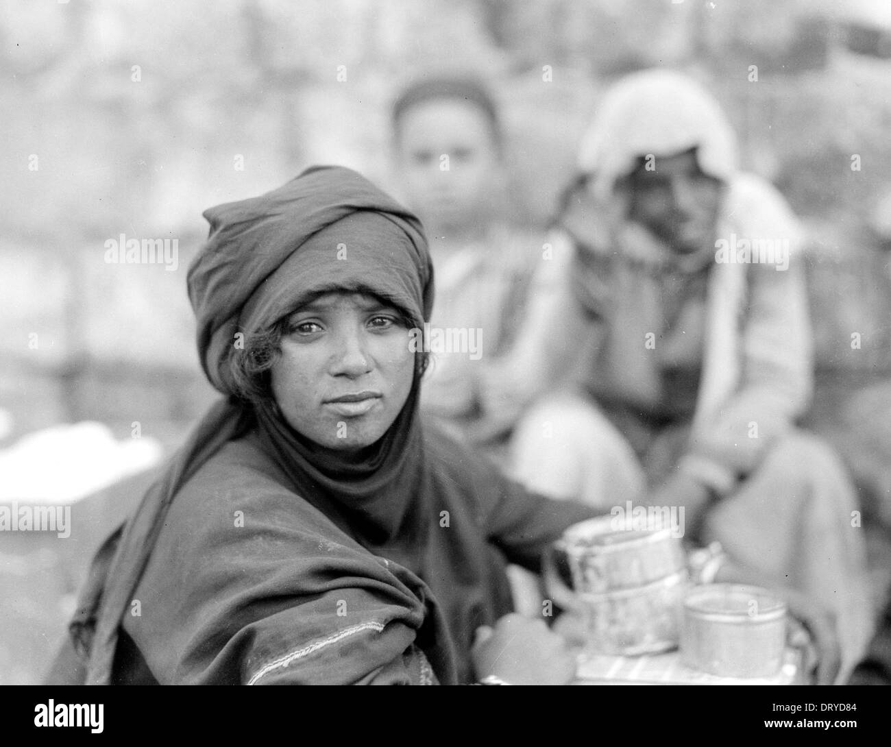 Chica beduina en Tiberias Foto de stock