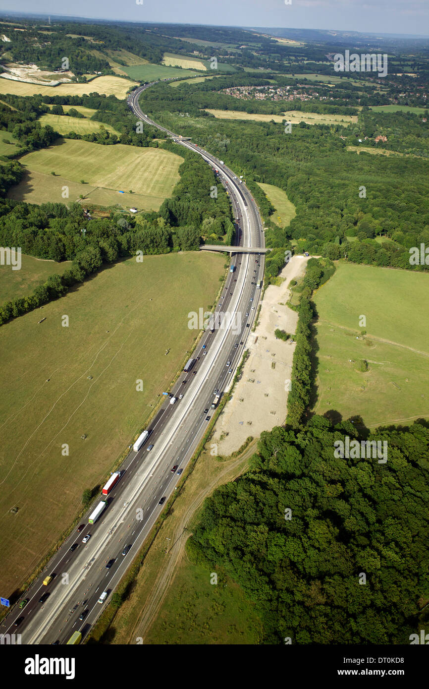 Vista aérea de Londres - autopista M25 Foto de stock