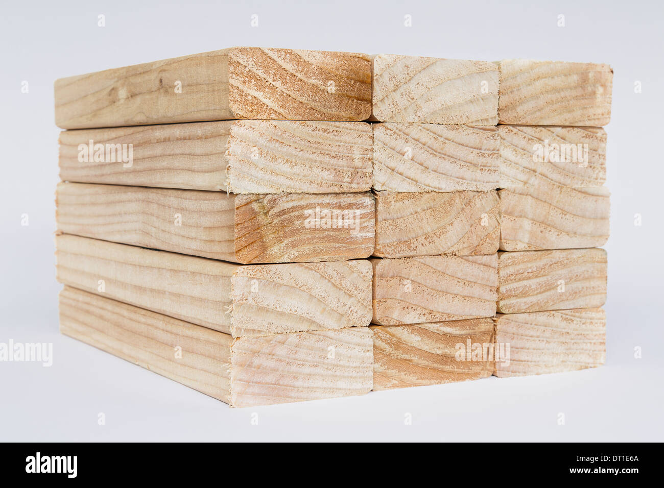El estado de Washington, EE.UU. preparó madera aserrada spruce los tablones de madera o espárragos Foto de stock