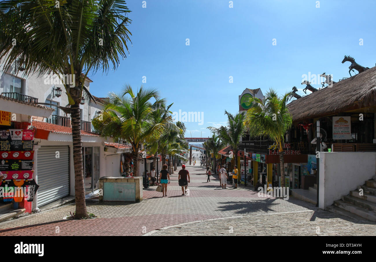 5a Avenida de Playa Del Carmen, Cancún, México América del Norte Foto de stock