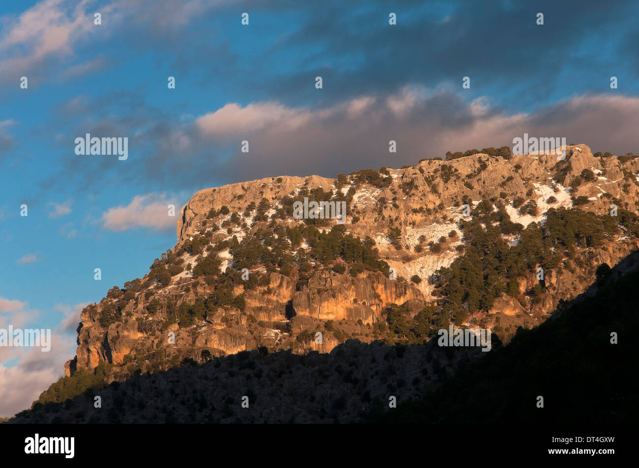 Paisaje rocoso, Parque Natural Sierras de Cazorla, Segura y Las Villas de la provincia de Jaén, en la región de Andalucía, España; Europa Foto de stock