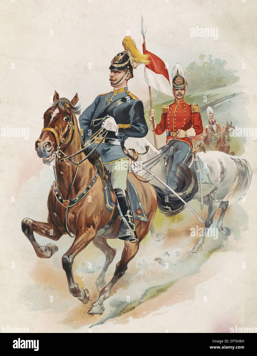 Roxbury guardias a caballo, circa 1895 Foto de stock