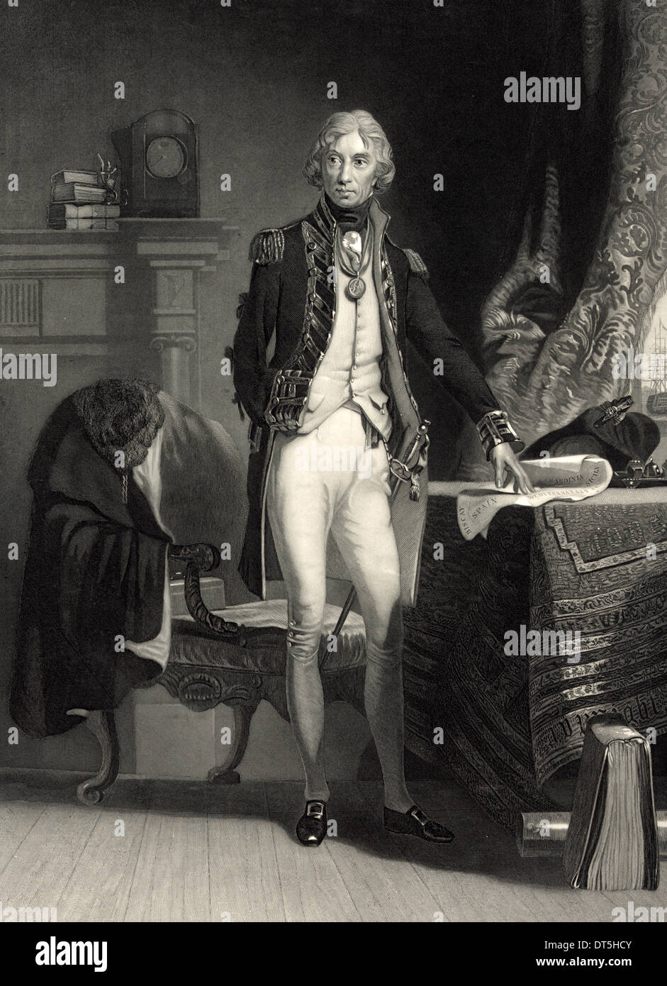 Señor Vizconde Horatio Nelson Duque de Bronte, circa 1790 Foto de stock