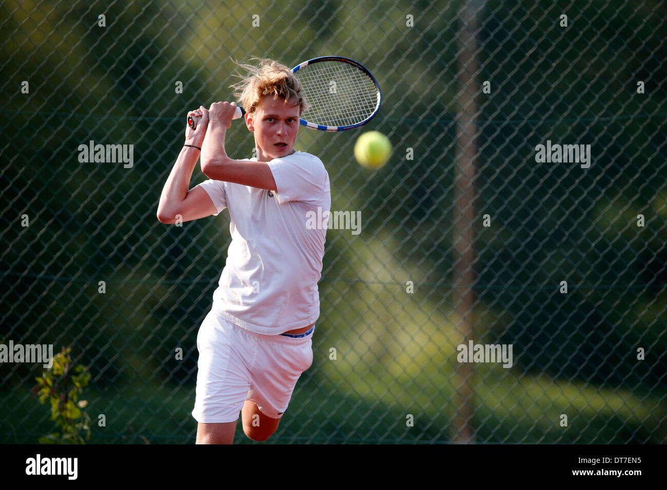 Jugador de tenis. Foto de stock