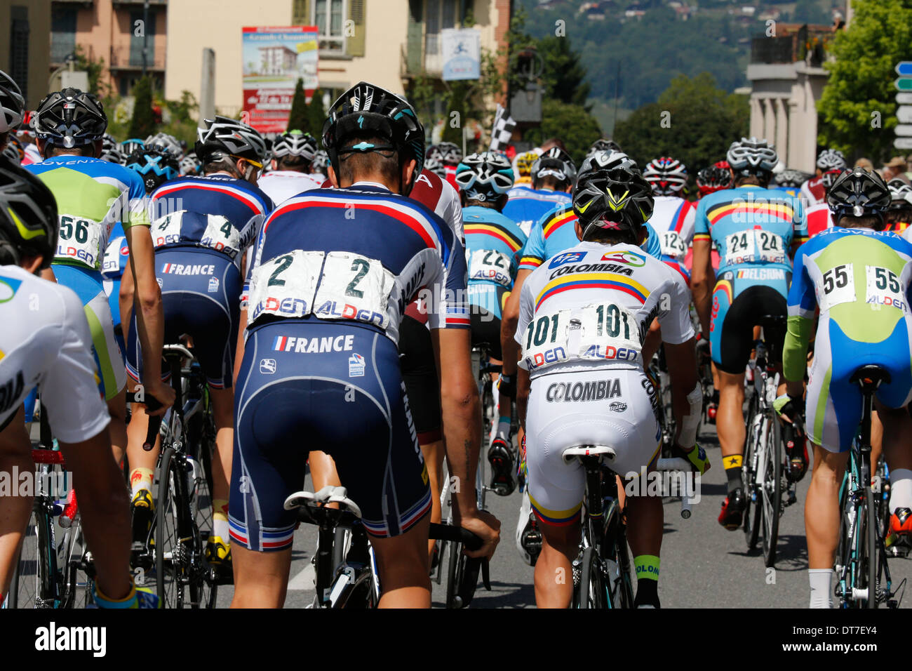 Tour del futuro : un camino francés de carreras de bicicleta de carrera por etapas. Foto de stock