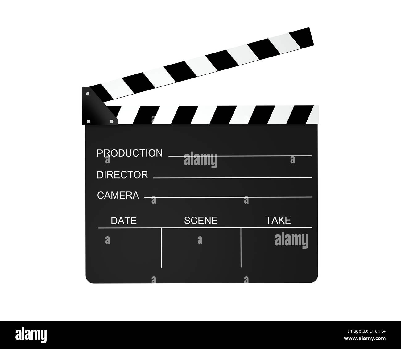 Selección de películas aislado sobre un fondo blanco. Foto de stock
