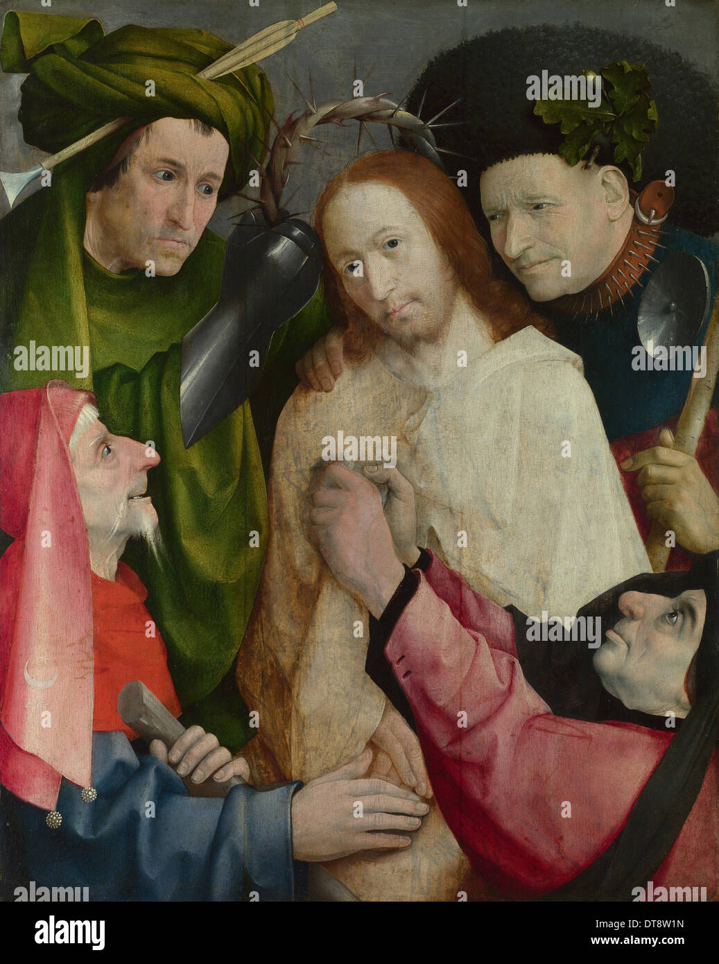 El burlarse de Cristo, c. 1500. Artista Bosch, Hieronymus (c. 1450