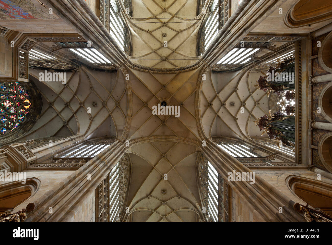 Prag, St.-Veits-Dom, Veitsdom, Katedrála tschechisch oder chrám sv. Víta Foto de stock