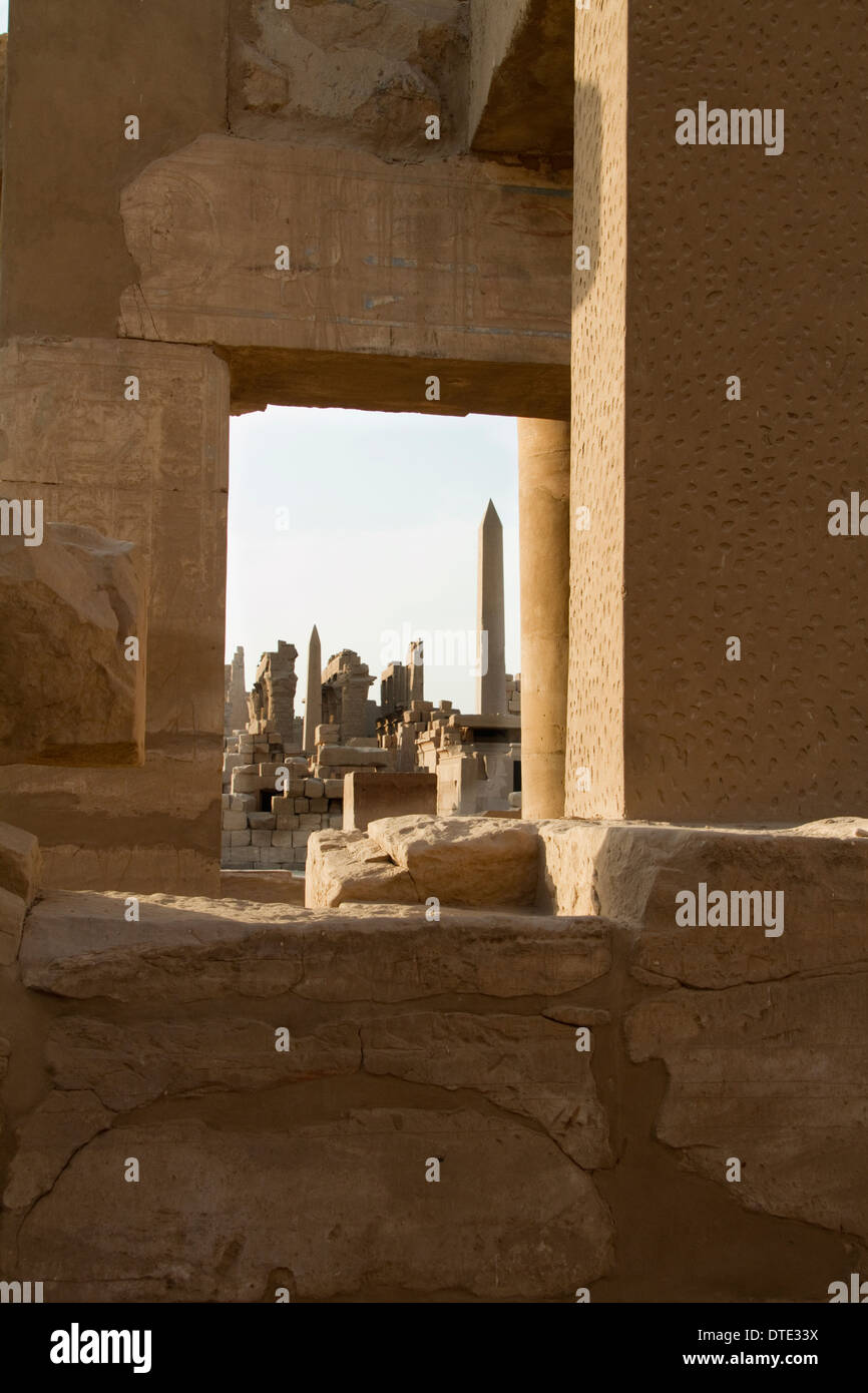 Templo de Karnak, el Alto Nilo, Egipto Foto de stock