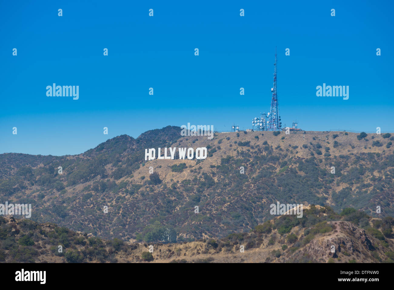 El letrero de Hollywood, Los Angeles, California Foto de stock