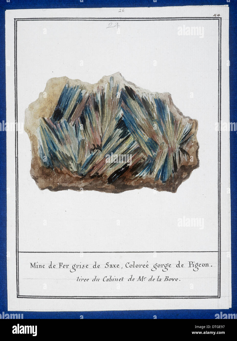 24 Chapa de mineralogie por Desfontaines Swebach Foto de stock