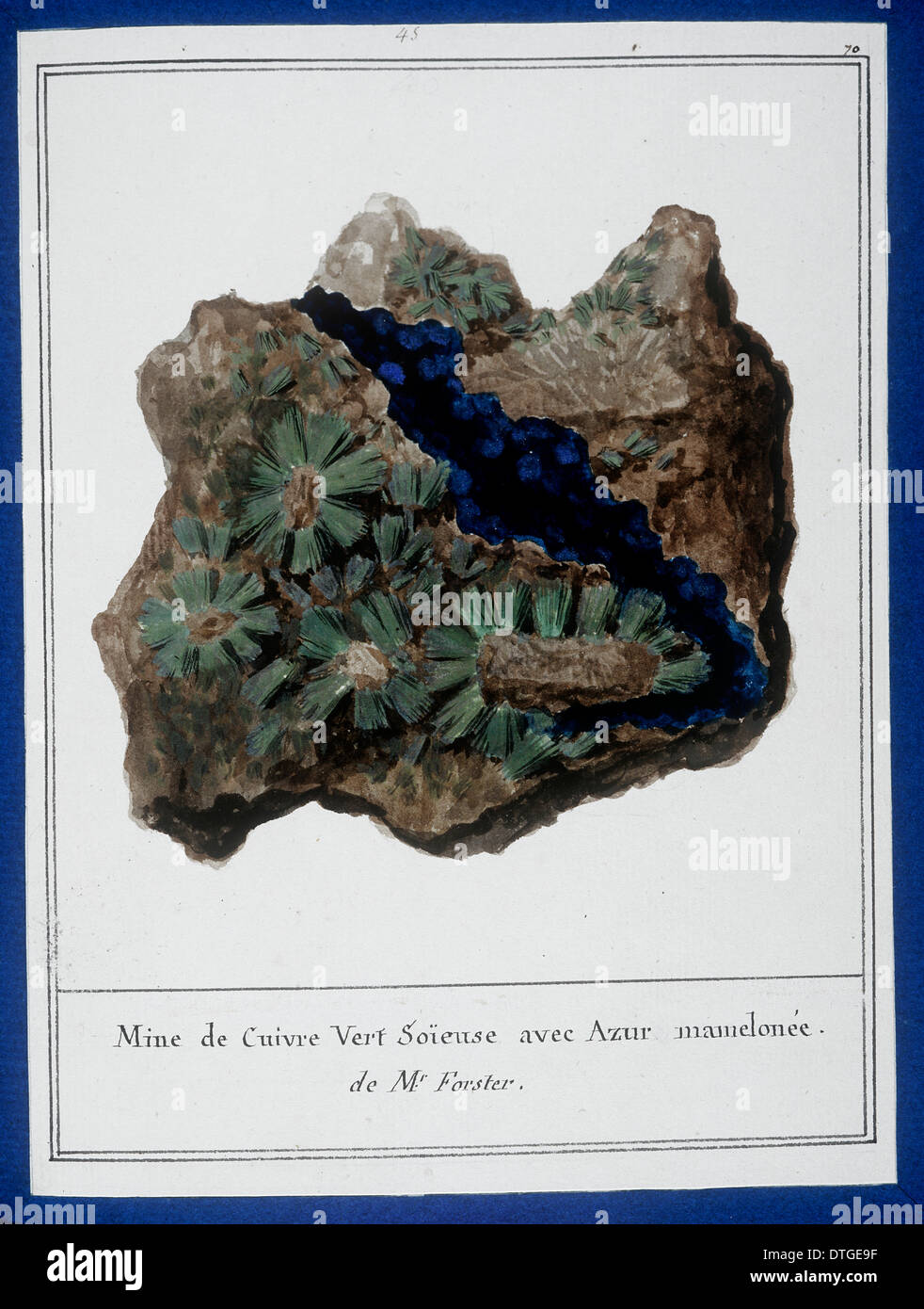 40 Chapa de mineralogie por Desfontaines Swebach Foto de stock