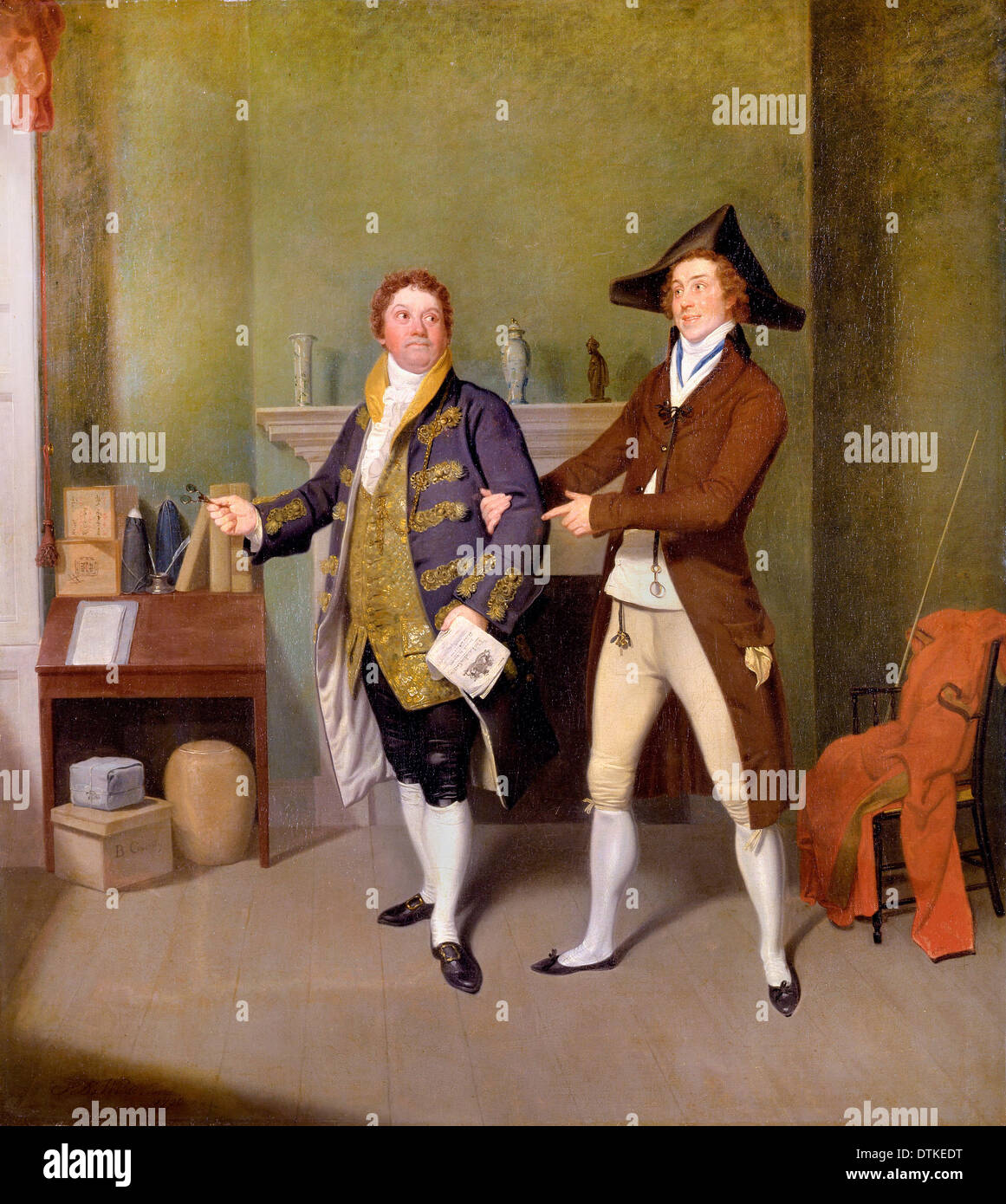 Samuel de Wilde, John rápido y John Fawcett en Thomas Moreton es "la manera de conseguir casada" 1796 Óleo sobre lienzo. Foto de stock