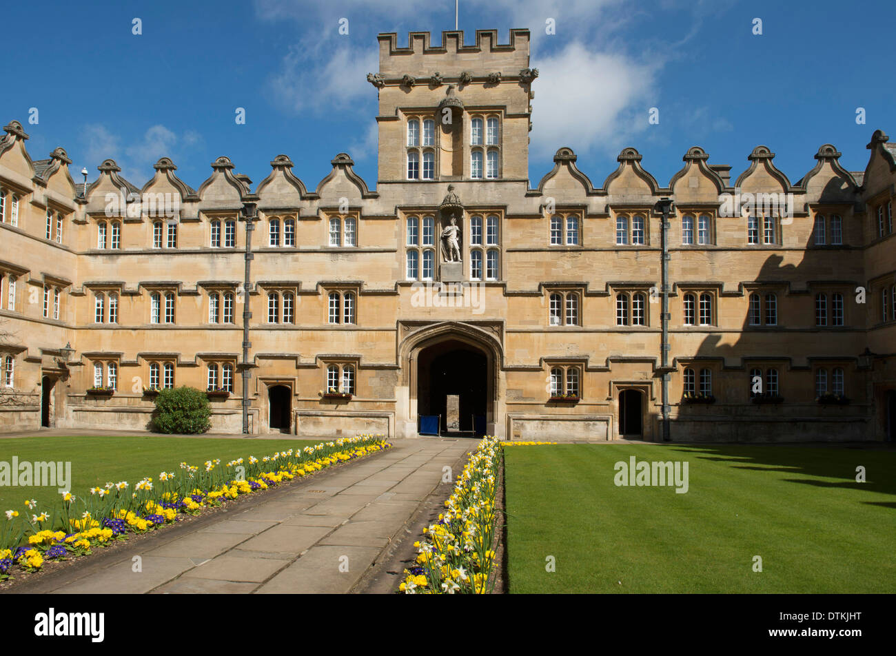 Quad, University College, Oxford Foto de stock