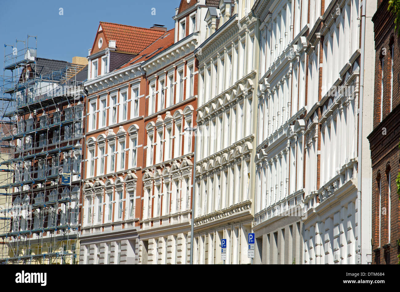 Una casa hermosa fachada en Kiel. Foto de stock