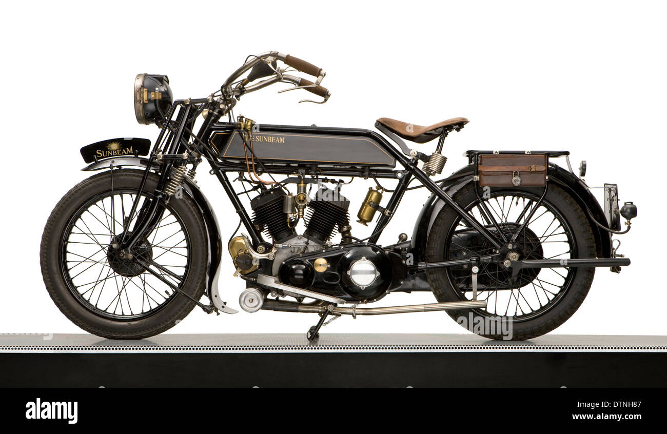 Sunbeam 1924 V Twin JAP motor 750cc moto Foto de stock