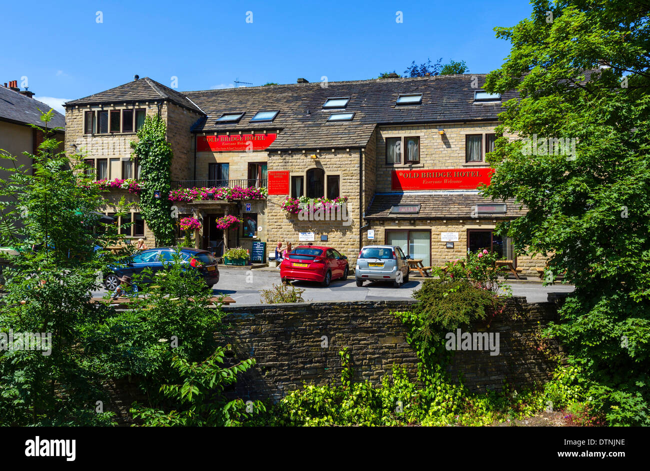 El Puente Viejo Hotel, Holmfirth, West Yorkshire, Inglaterra, Reino Unido. Foto de stock