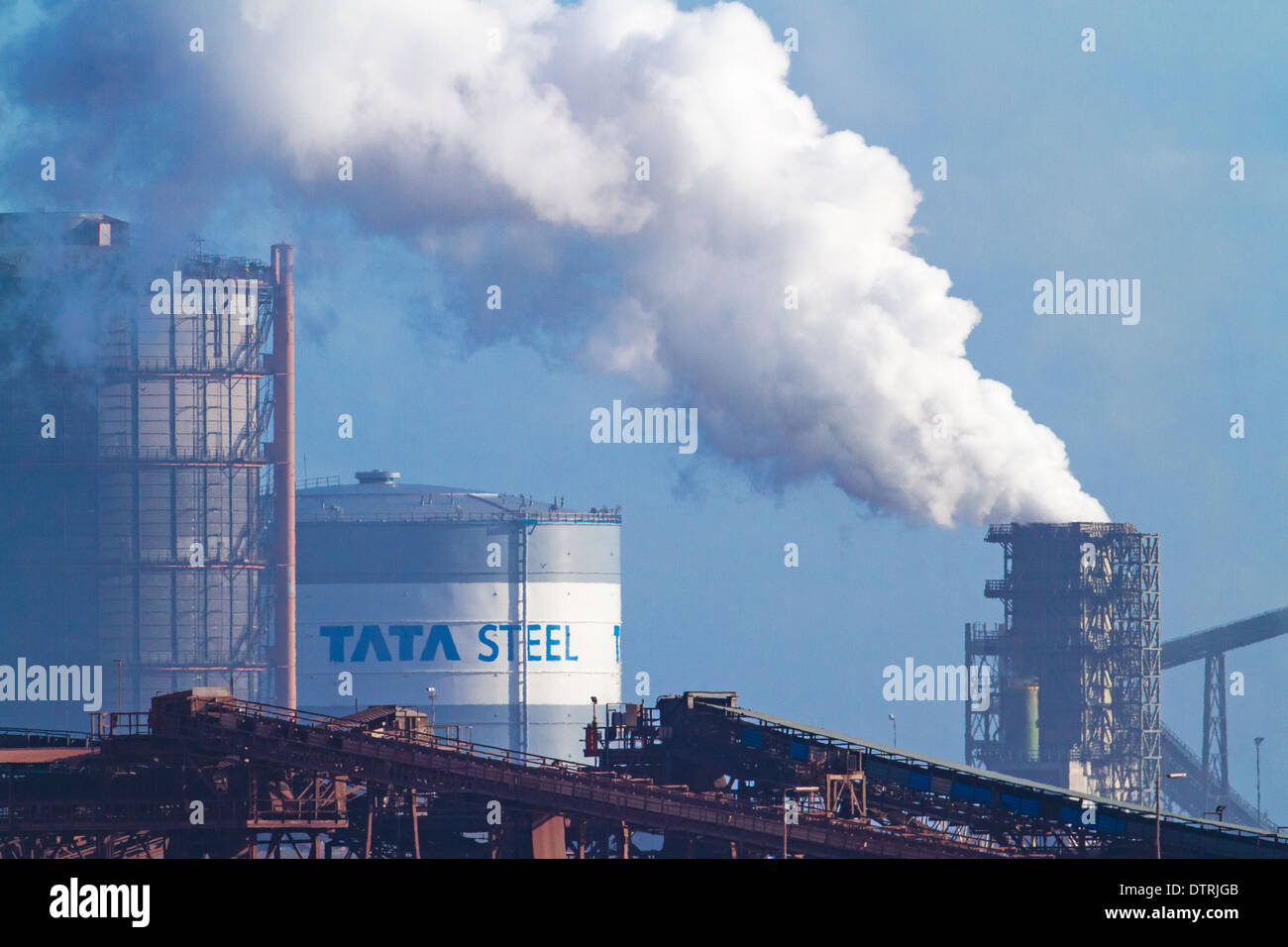Tata Steel, acerías, Port Talbot, Neath, Gales Foto de stock