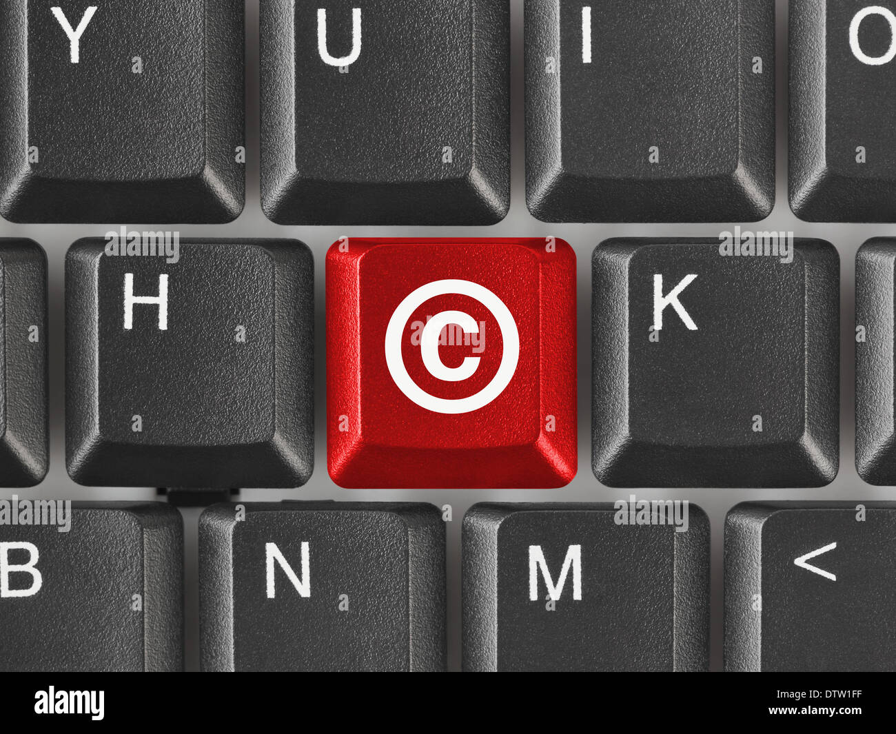 Teclado de ordenador con el símbolo de copyright Fotografía de stock - Alamy