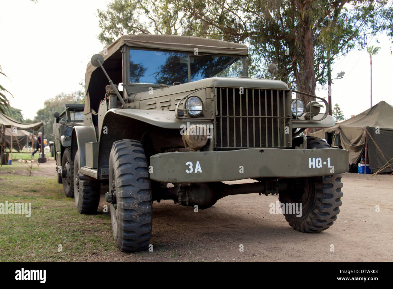 Imagen de un vehículo militar de la II Guerra Mundial Foto de stock