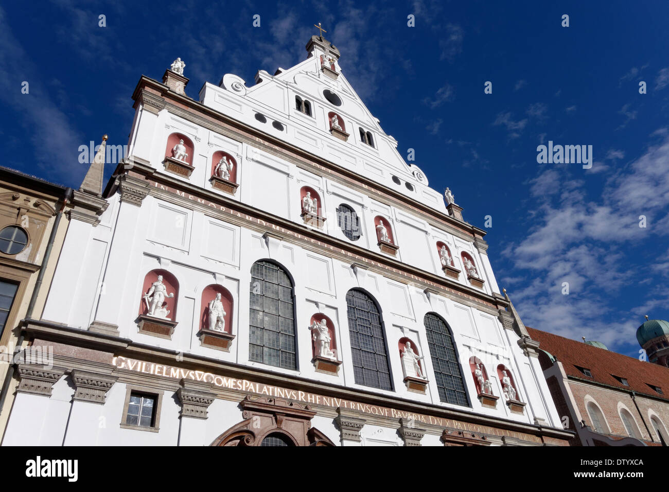 Iglesia de San Miguel, en Múnich, Baviera, la Alta Baviera, Alemania Foto de stock