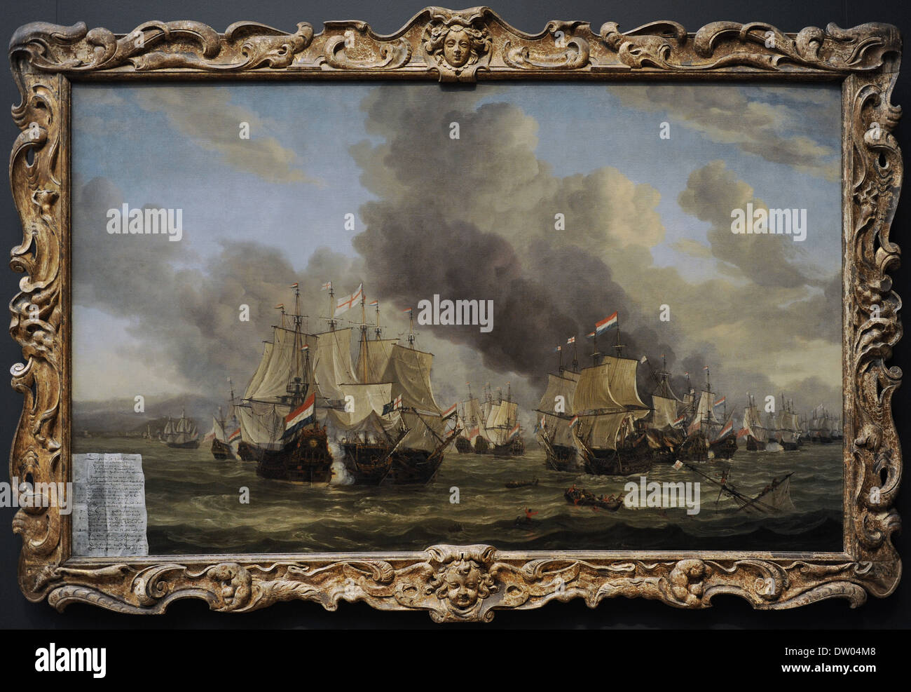 Reinier Nooms, llamado Zeeman (c. 1623-1664). Pintor holandés. La batalla de Livorno, 1653-1664. Rijksmuseum. Amsterdam. Holland. Foto de stock