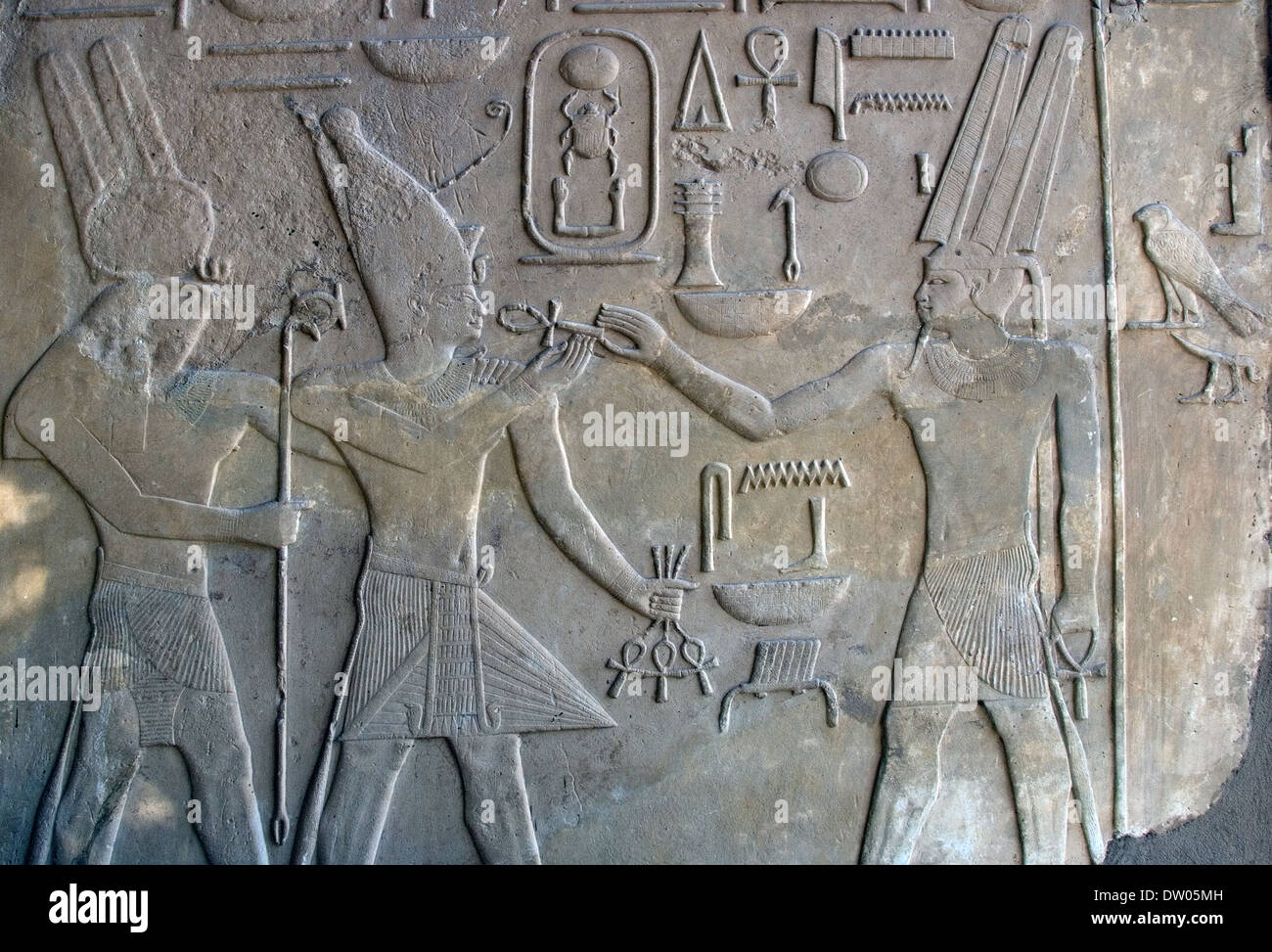 Capilla blanca Sesostri Usertsen Sen-Usrit Sesostris I (1971-1926 a.C.) Museo al Aire Libre de templo de Karnak: Amon-Ra bendición del Rey Foto de stock