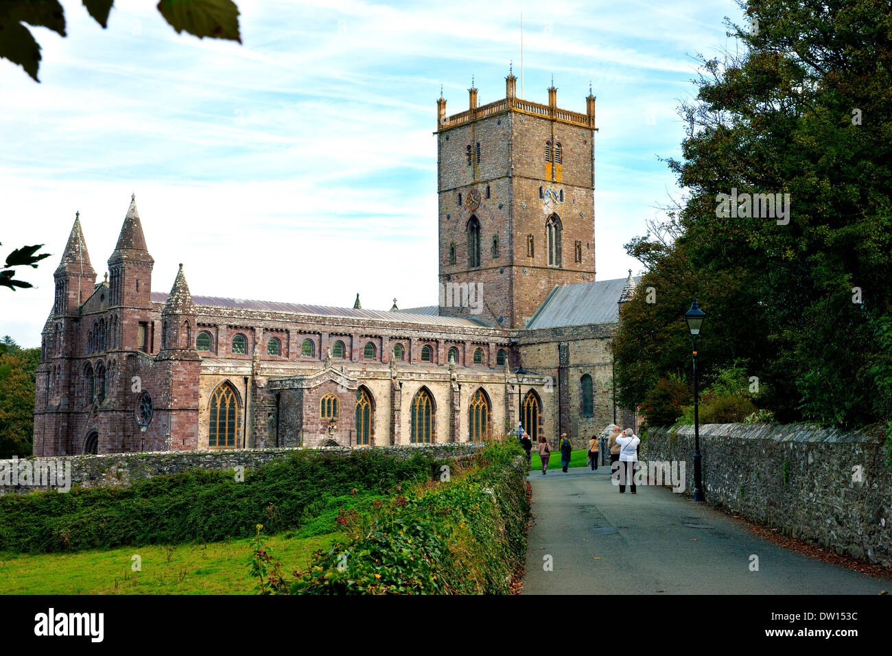 St David's Cathedral, Pembrokeshire (Gales) Foto de stock