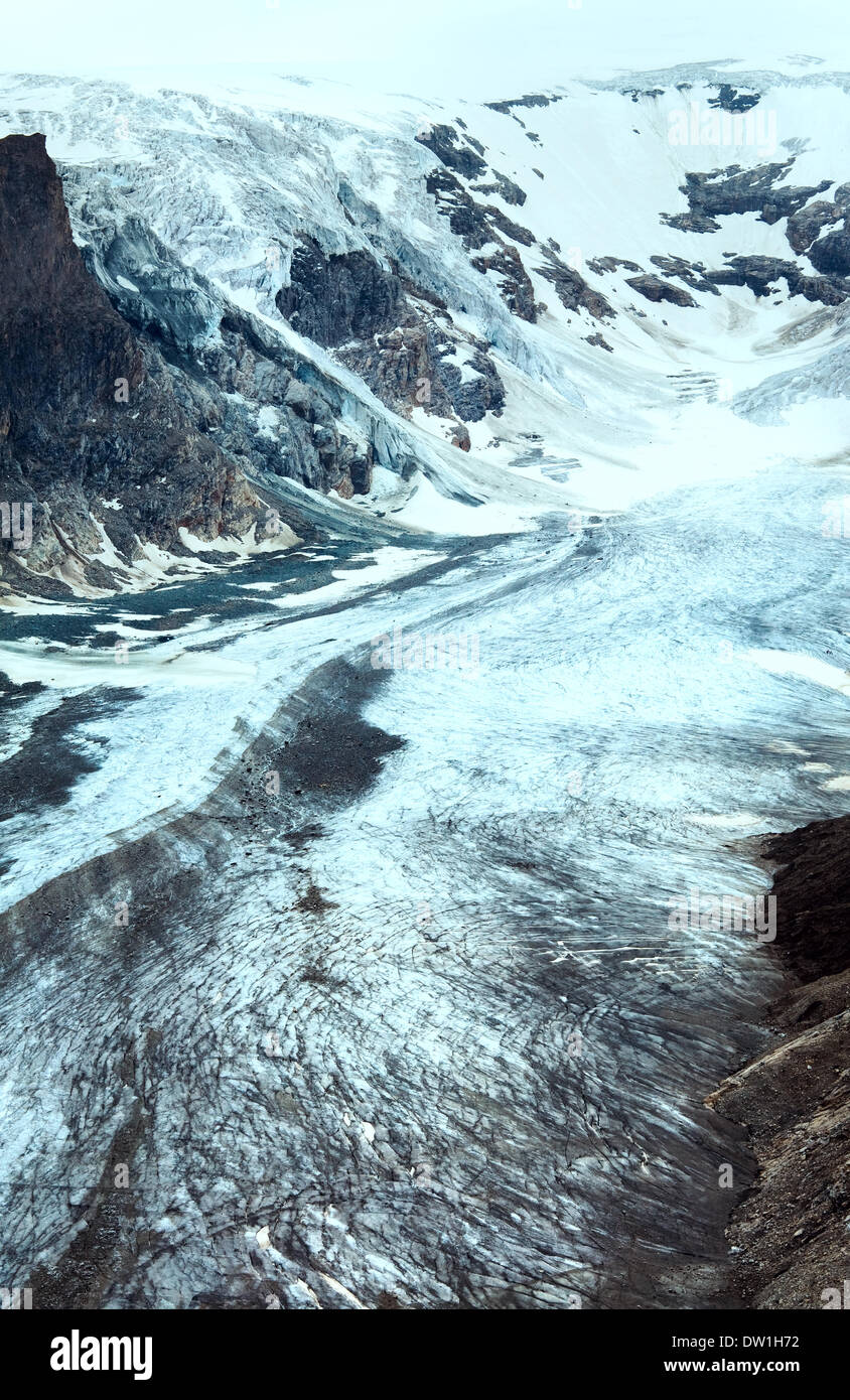 Vista del glaciar de verano alpino Foto de stock