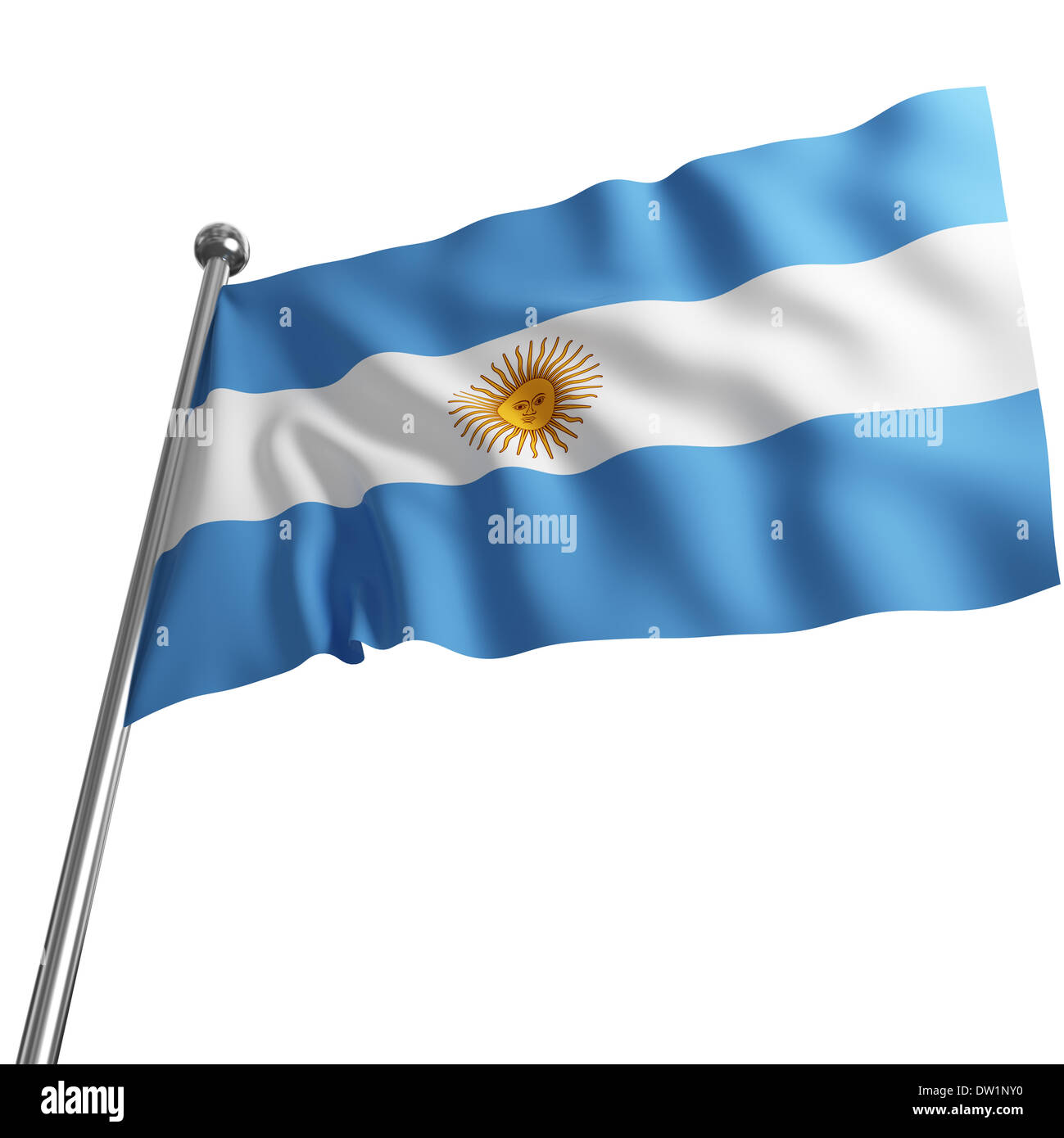 América argentina aislada mástil de bandera argentina bandera argentina  color aislado Fotografía de stock - Alamy