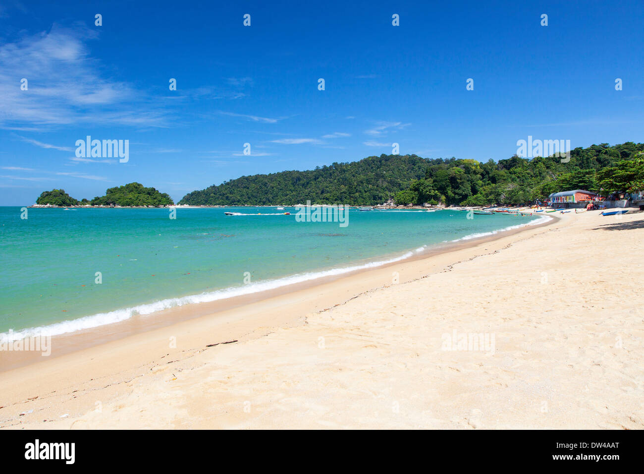 Playa de Teluk Nipah en Isla Pangkor, Perak, Malasia Foto de stock