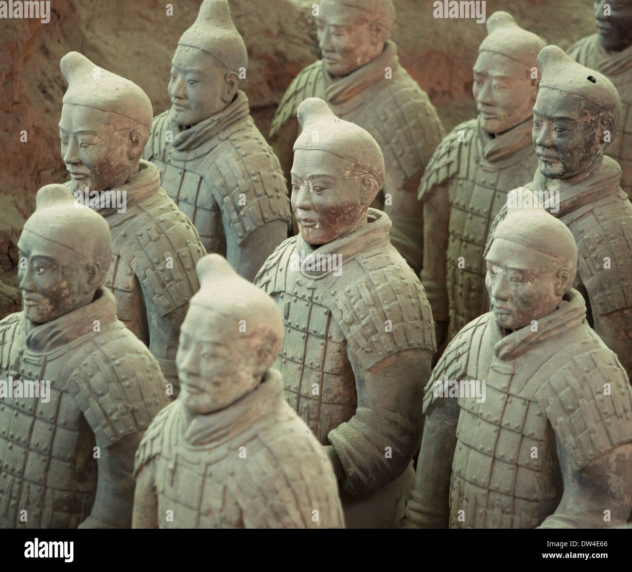 Ejército de guerreros de terracota de Xi'an, China Foto de stock