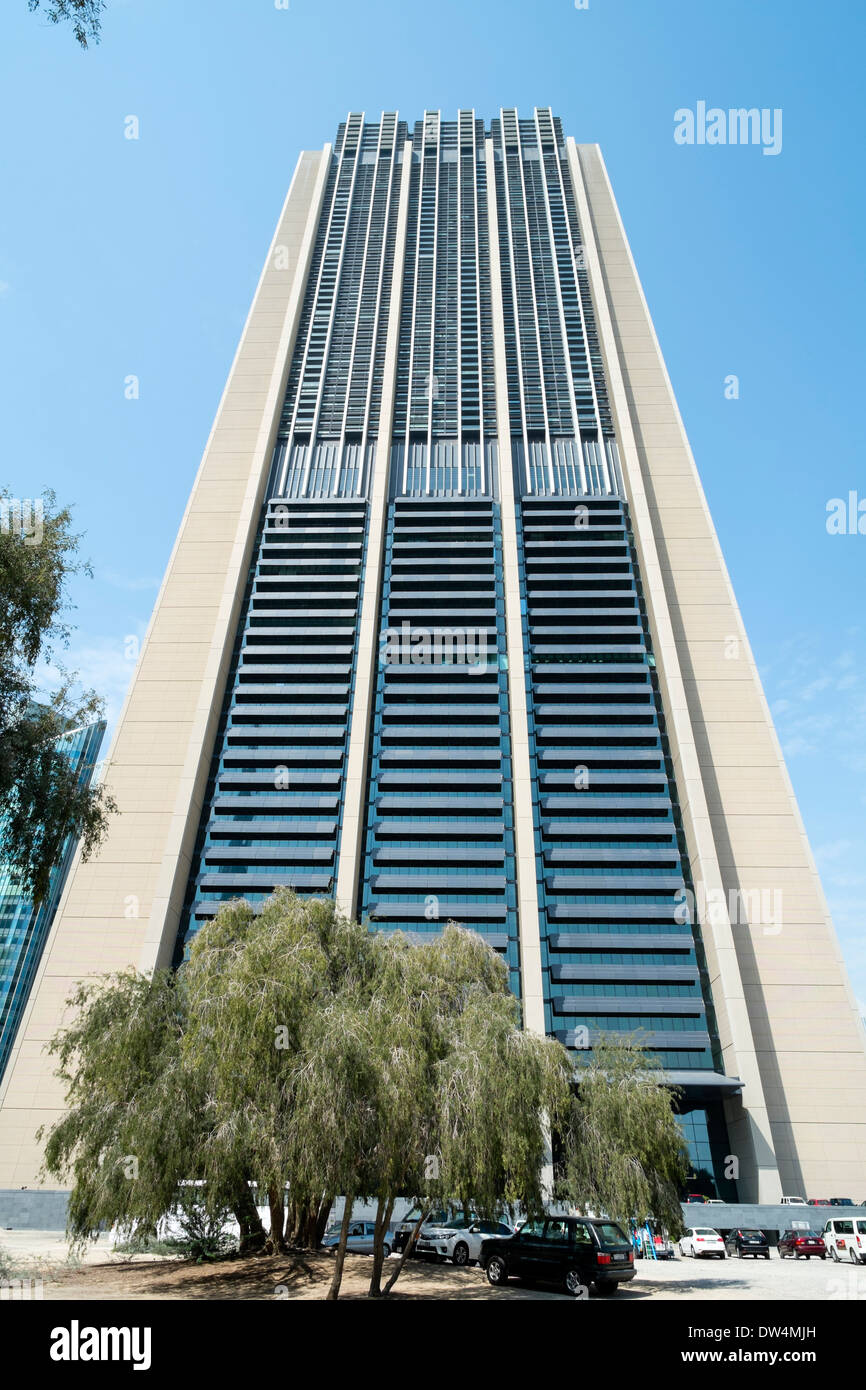 Nuevo uso mixto residencial y comercial Torre índice diseñadas por Norman Foster en Dubai, Emiratos Árabes Unidos Foto de stock