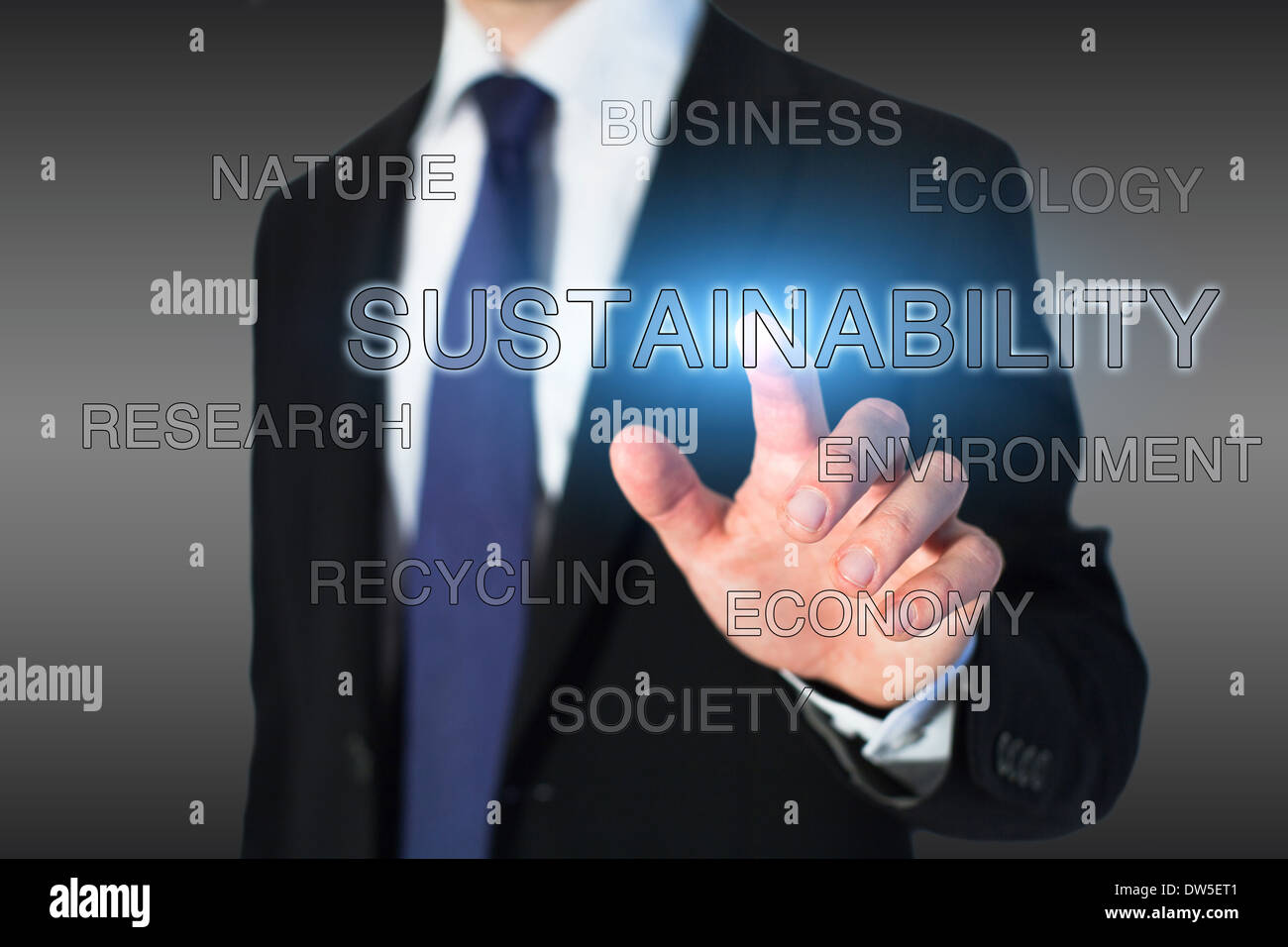 Concepto de sostenibilidad Foto de stock