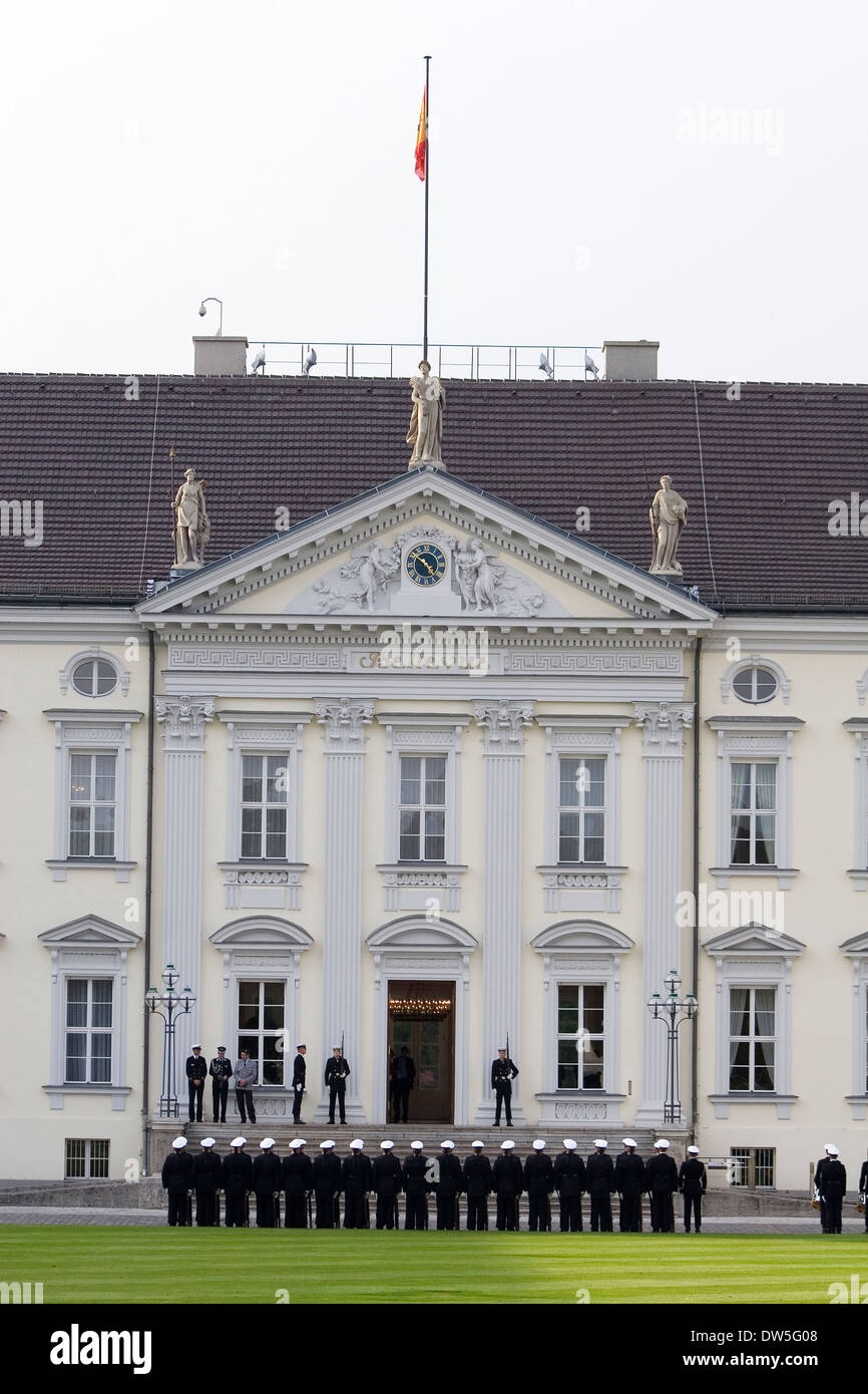 El palacio Bellevue, residencia oficial presidente de Alemania, Berlín Foto de stock