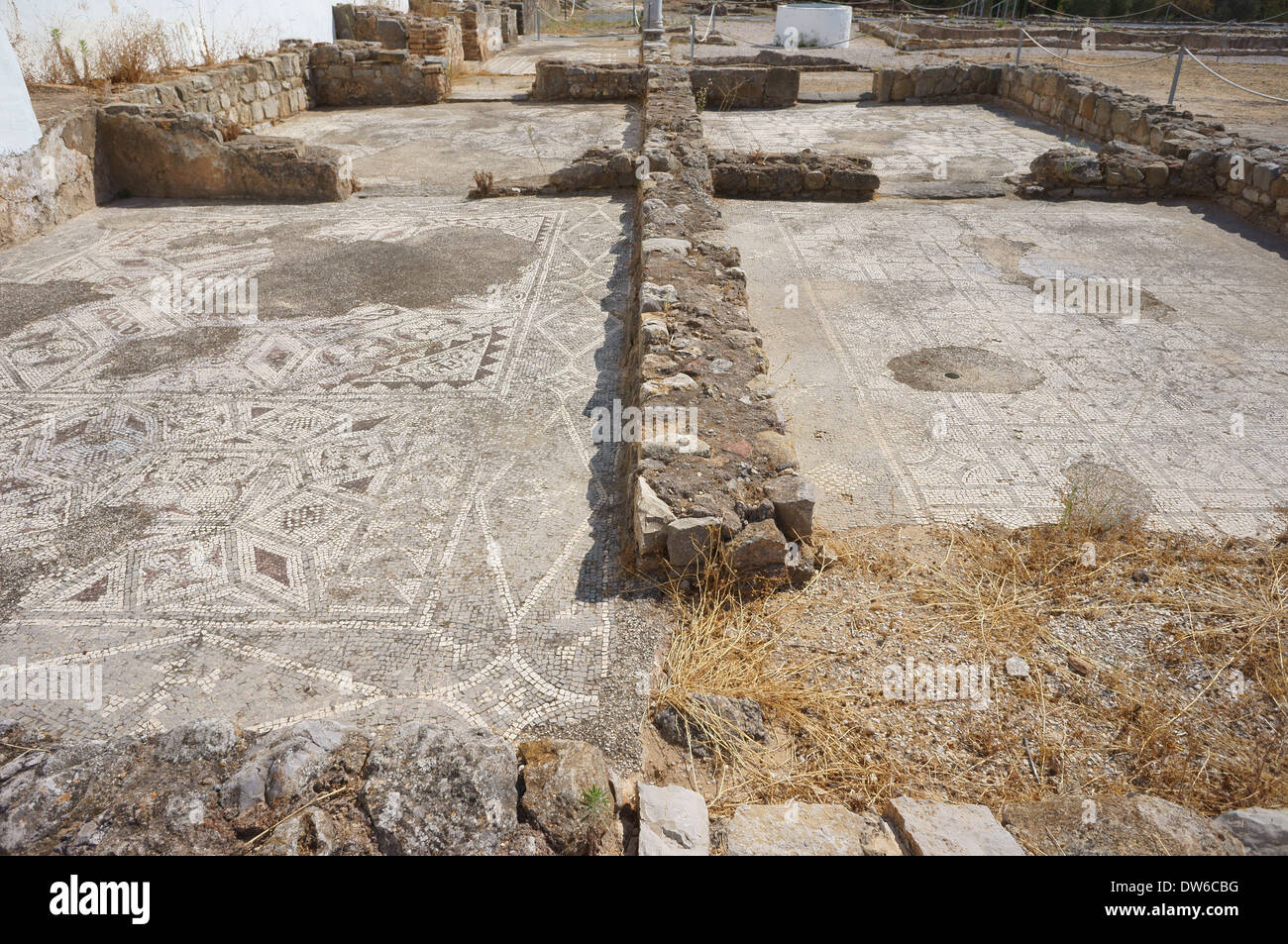 Las excavaciones romanas antiguas Milreu Algarve Portugal Foto de stock