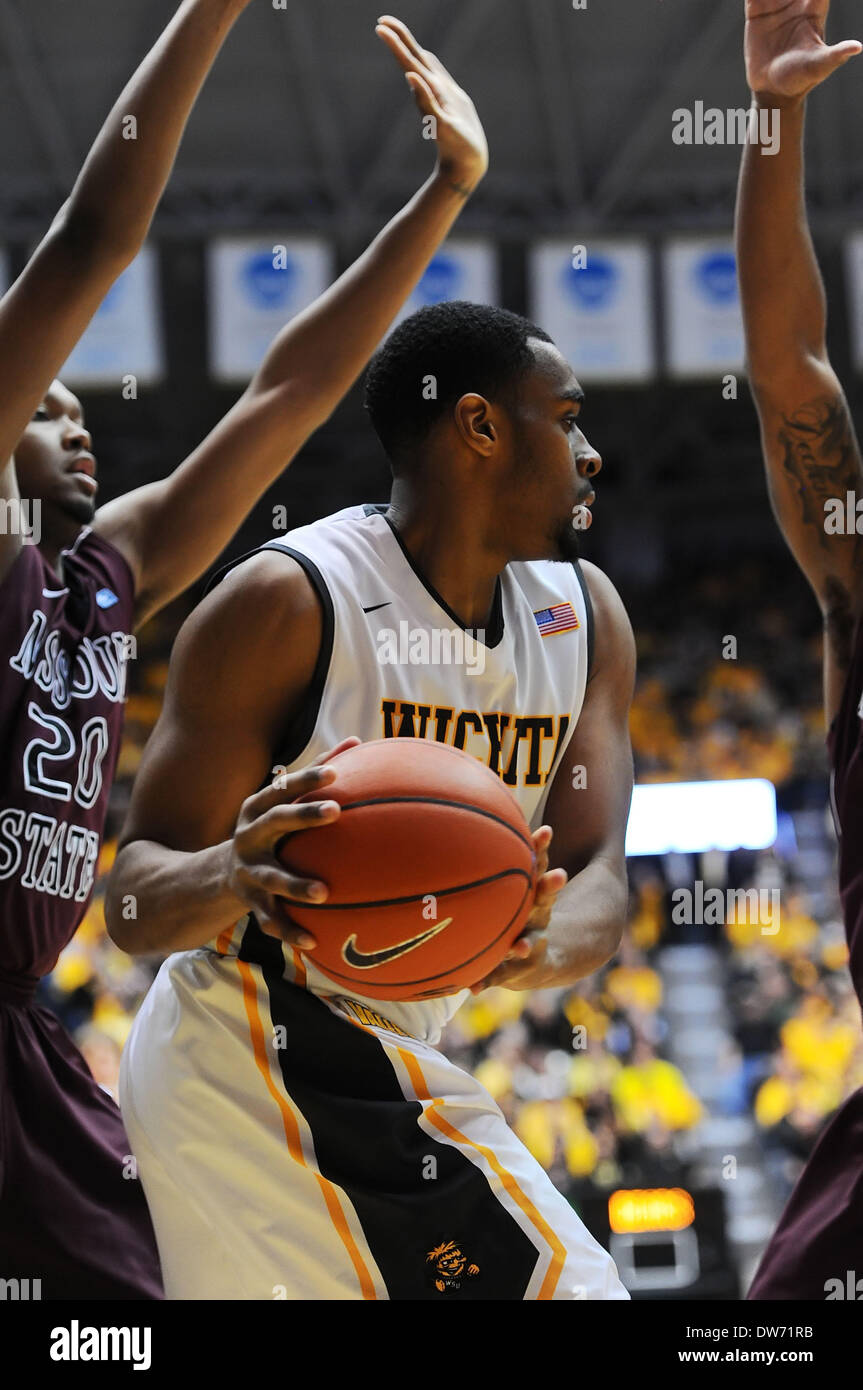 Wichita, Kansas, EE.UU. Marzo 01, 2014 Wichita State Shockers