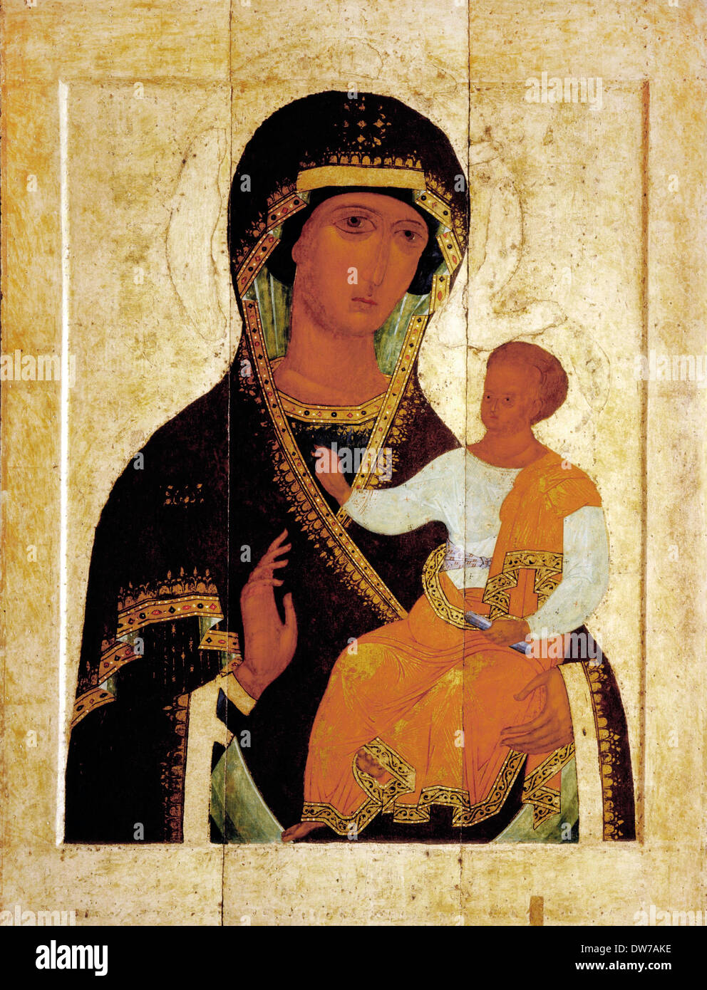 Dionisio y taller, la Madre de Dios Hodigitria. Circa 1502-1503. Témpera sobre madera. Museo Estatal Ruso, San Petersburgo Foto de stock