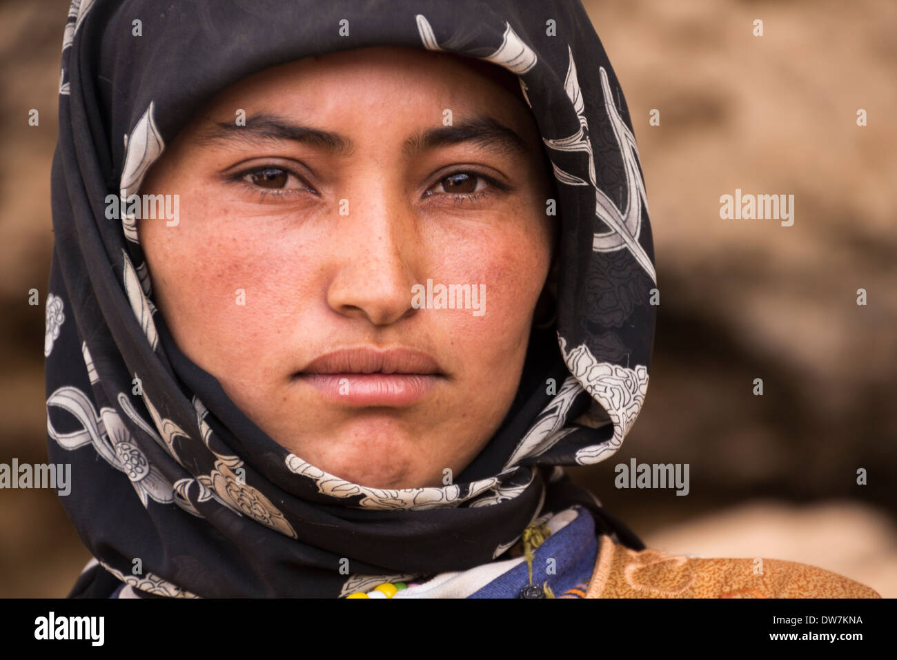 Retrato de mujer bereber, Marruecos Foto de stock