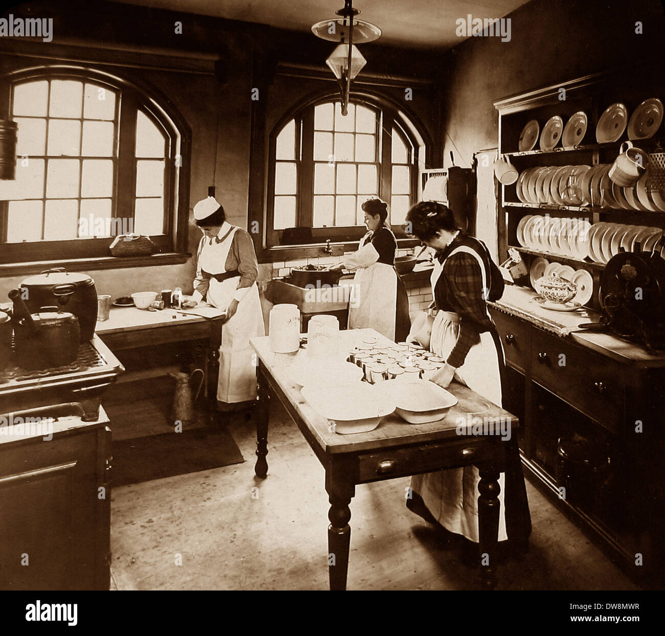 La escuela de cocina 1920/30S Foto de stock