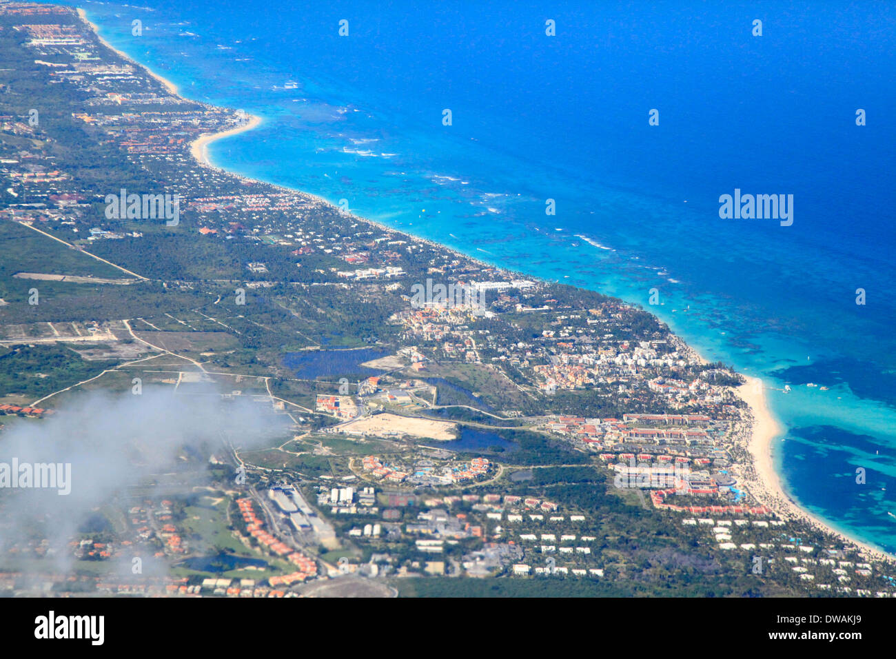 Punta Cana, República Dominicana, vista aérea Foto de stock