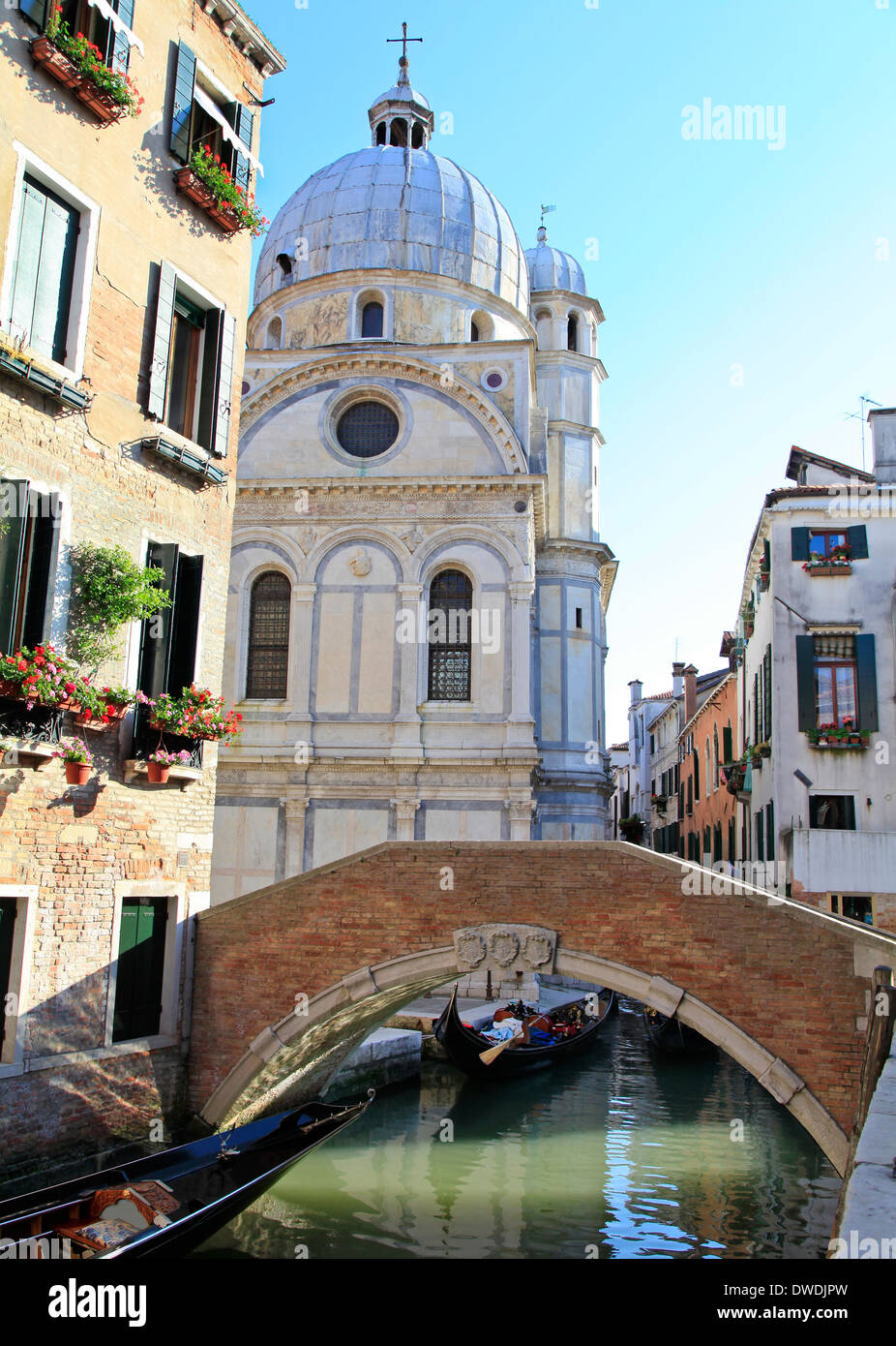 Iglesia de Santa Maria dei Miracoli, Venecia, Italia Foto de stock