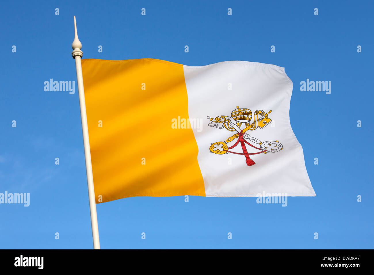 La bandera de la Ciudad del Vaticano Fotografía de stock Alamy
