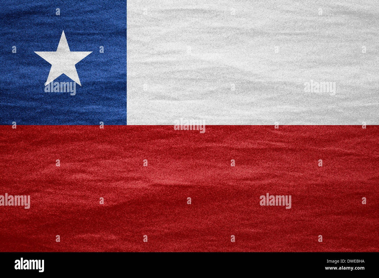 Bandera de Chile bandera chilena o sobre lienzo textura Fotografía de